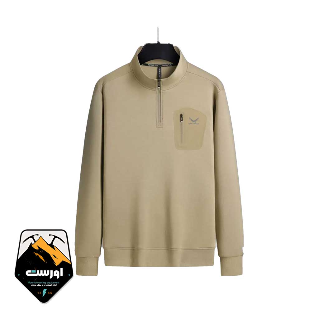 سویشرت اسپرت نیم زیپ مردانه اسنوهاک کد 5716